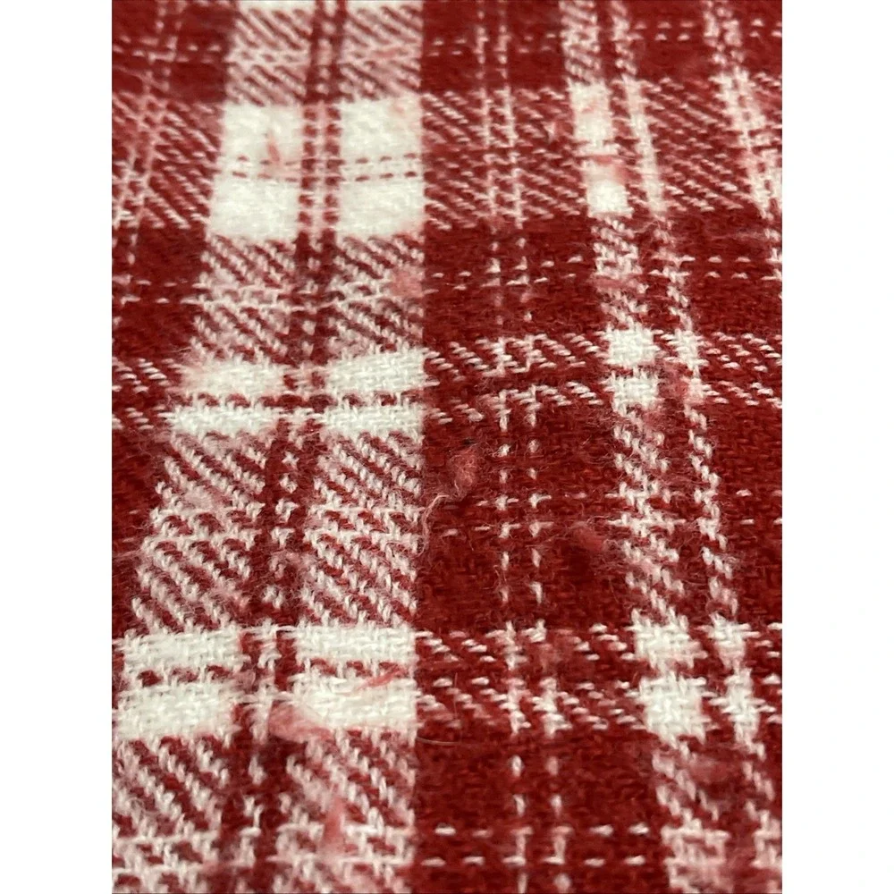 READ TOMMY HILFIGER 24x24 Throw Pillow‎ Cases ONLY Red White Plaid Cottage Guest